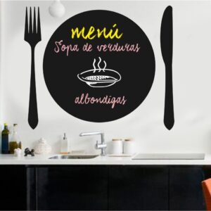 Pizarra Plato y Cubiertos