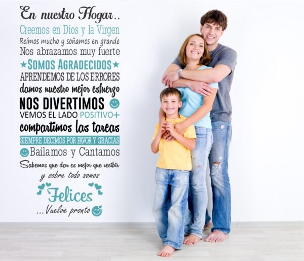 en nuestro hogar creemos en Dios y la Virgen