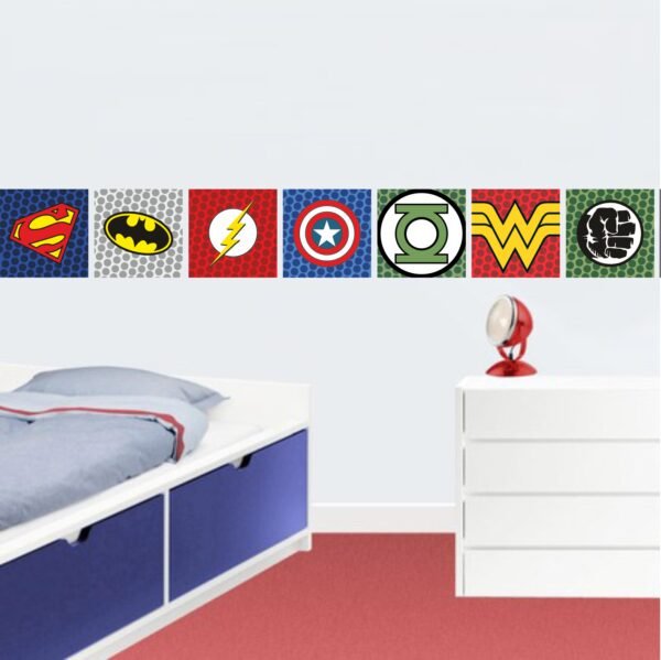 Cenefa Logos Superheroes