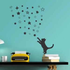 Gato y Estrellas