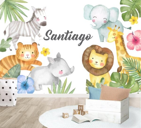 Mural Jungla Watercolor(Valor por M2)